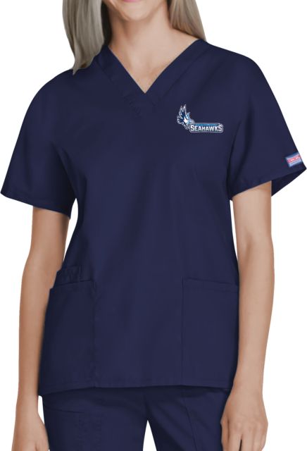 Keiser Ladies Two Pocket V Neck Scrub Top Primary Logo - ONLINE ONLY
