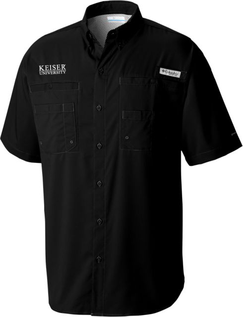 Keiser Columbia Tamiami Performance Short Sleeve Shirt Keiser University Stacked - ONLINE ONLY