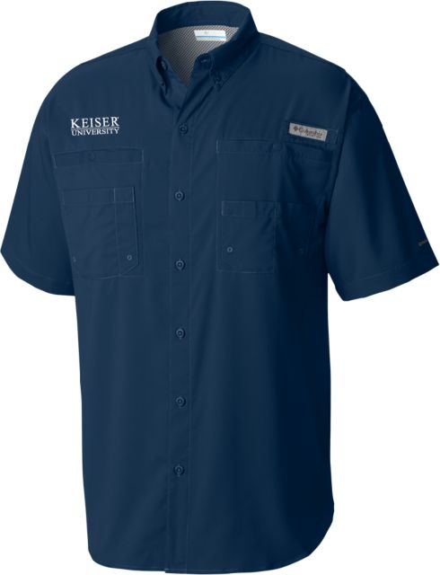 Keiser Columbia Tamiami Performance Short Sleeve Shirt Keiser University Stacked - ONLINE ONLY
