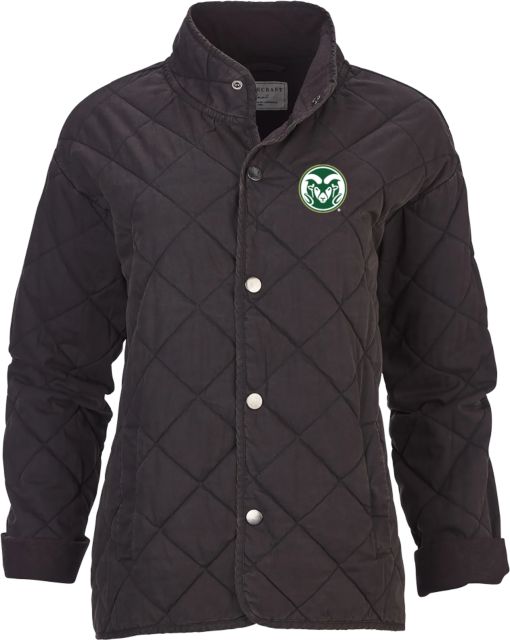 Colorado State Boxercraft Womens Quilted Jacket Colorado State Primary Athletics Mark