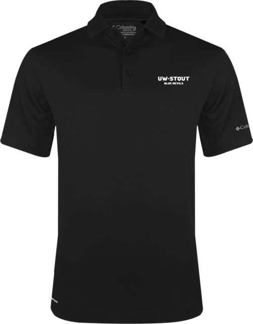 UW Stout Columbia Omni Wick Drive Polo Wordmark - ONLINE ONLY