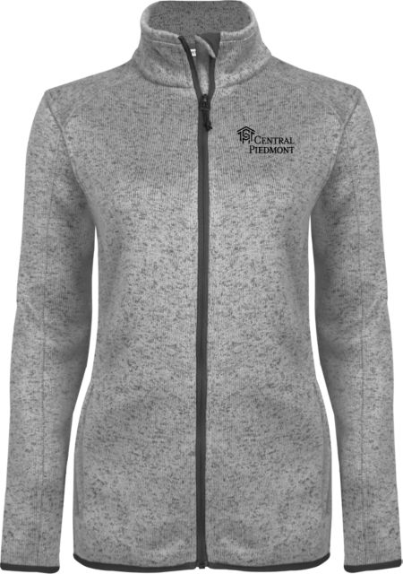 Central Piedmont Womens Heather Fleece Jacket Central Piedmont Stacked - ONLINE ONLY