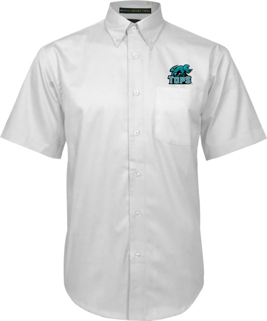 Cuyahoga CC Twill Button Down Short Sleeve Tri-C Tops Mascot Mark - ONLINE ONLY