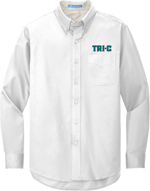 Cuyahoga CC Twill Button Down Long Sleeve Tri-C Wordmark - ONLINE ONLY