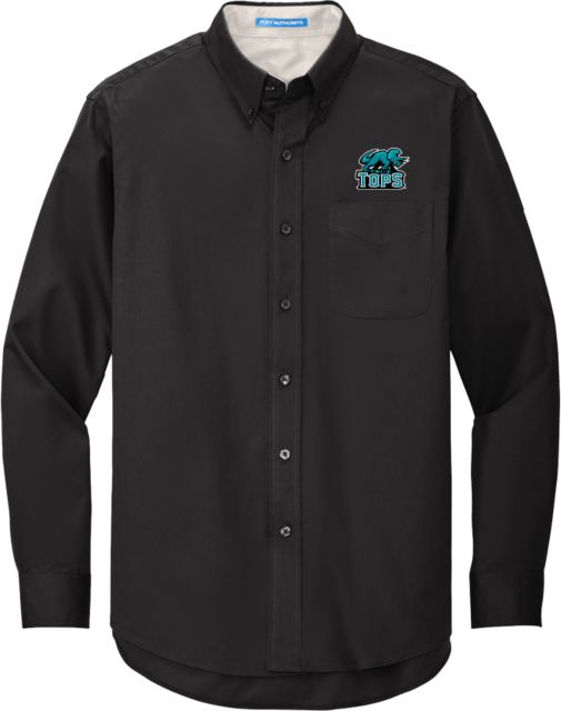 Cuyahoga CC Twill Button Down Long Sleeve Tri-C Tops Mascot Mark - ONLINE ONLY