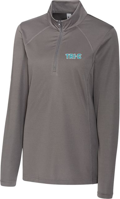 Cuyahoga CC C&B Womens Titan Clique Ice Pique Half Zip Tri-C Wordmark - ONLINE ONLY