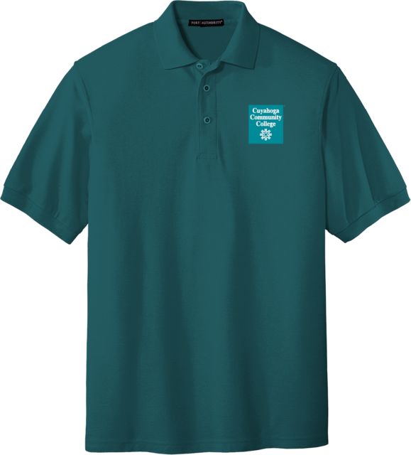Cuyahoga CC Teal Silk Touch Polo Cuyahoga Community College Primary Mark - ONLINE ONLY