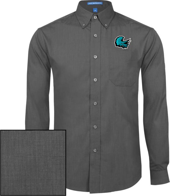 Cuyahoga CC Poplin Crosshatch Long Sleeve Button Down Triceratops Head - ONLINE ONLY