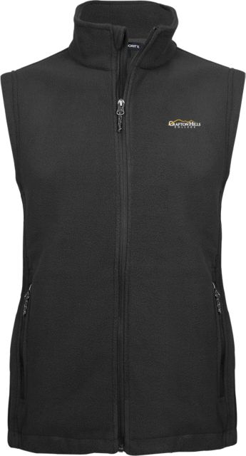 Crafton Hills Fleece Full Zip Vest Crafton Hills College Primary Mark - ONLINE ONLY
