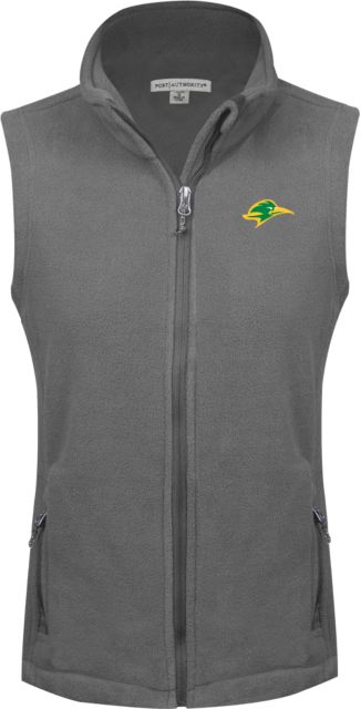 Crafton Hills Womens Fleece Full Zip Vest Crafton Hills College Roadrunner Head - ONLINE ONLY