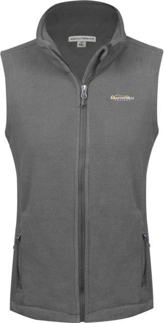 Crafton Hills Womens Fleece Full Zip Vest Crafton Hills College Primary Mark - ONLINE ONLY