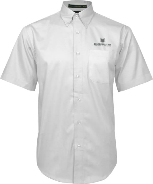 Southern State Twill Button Down Short Sleeve Sothern State Community College Primary Mark Stacked - ONLINE ONLY
