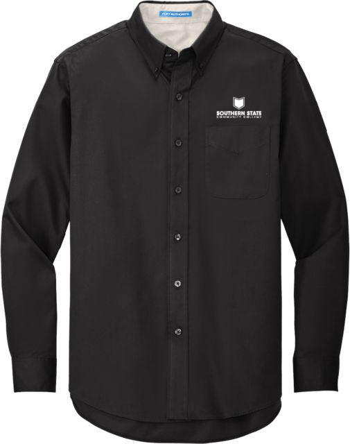 Southern State Twill Button Down Long Sleeve Sothern State Community College Primary Mark Stacked - ONLINE ONLY
