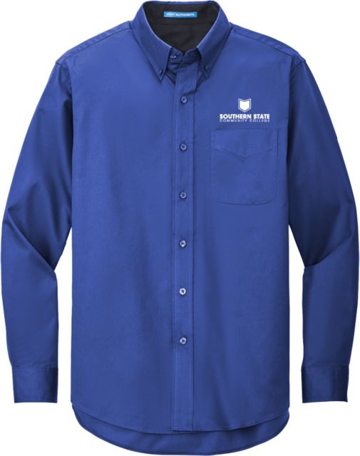 Southern State Twill Button Down Long Sleeve Sothern State Community College Primary Mark Stacked - ONLINE ONLY