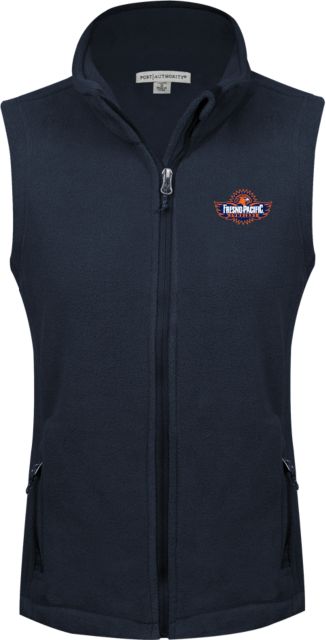 Fresno Pacific Ladies Fleece Full Zip Vest Official Logo - ONLINE ONLY