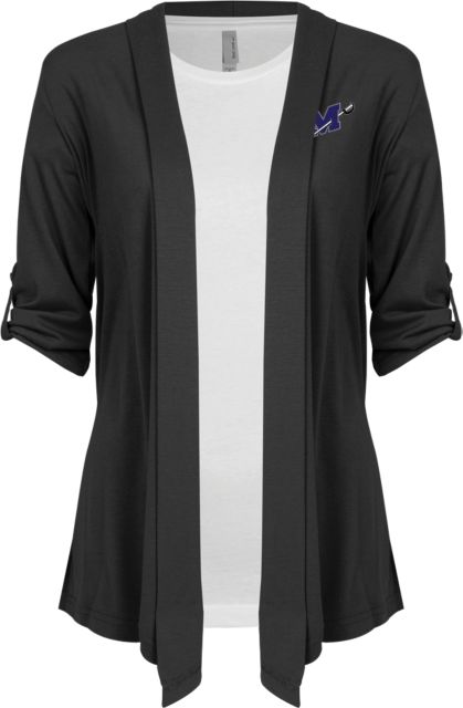 Millsaps Ladies Drape Front Cardigan Official Logo - ONLINE ONLY