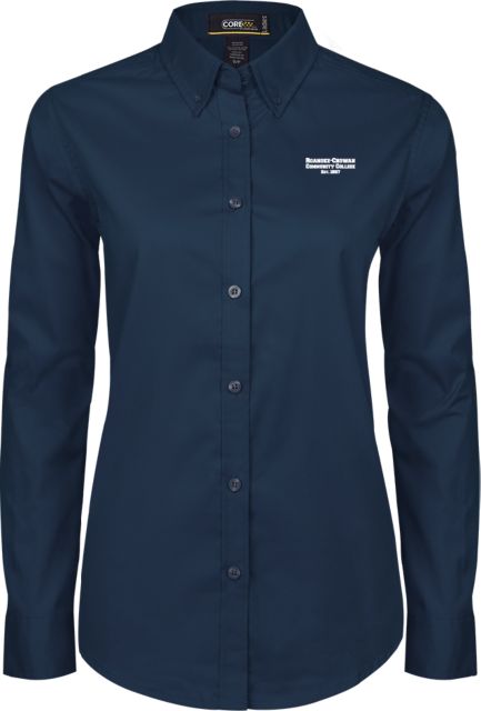 Roanoke Chowan Womens Twill Long Sleeve Button Down  Roanoke-Chowan Community College Est 1967 - ONLINE ONLY