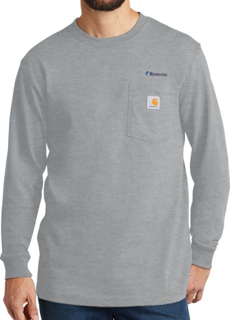 Roanoke Chowan Carhartt Workwear Long Sleeve Pocket T Shirt Primary Wordmark - ONLINE ONLY
