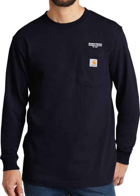 Roanoke Chowan Carhartt Workwear Long Sleeve Pocket T Shirt Roanoke-Chowan Community College Est 1967 - ONLINE ONLY