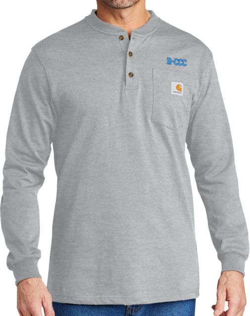 Roanoke Chowan Carhartt Long Sleeve Henley Shirt R-CCC - ONLINE ONLY
