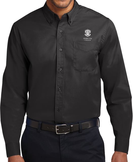 Harcum Twill Button Down Long Sleeve Primary Mark - ONLINE ONLY