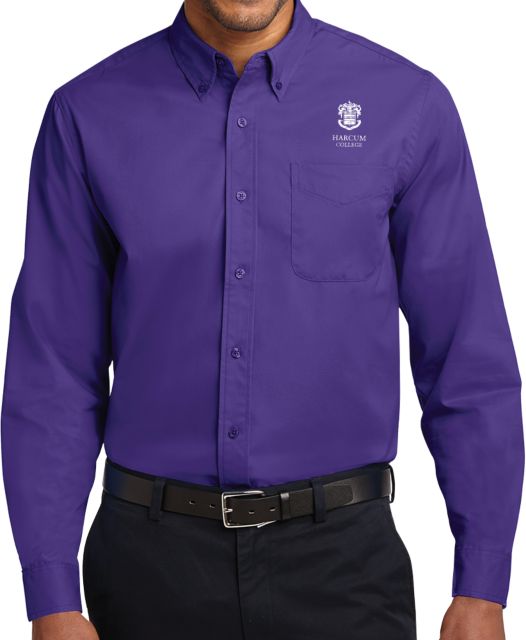 Harcum Twill Button Down Long Sleeve Primary Mark - ONLINE ONLY