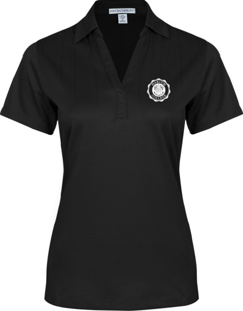 Harcum Womens Performance Fine Jacquard Polo College Seal - ONLINE ONLY