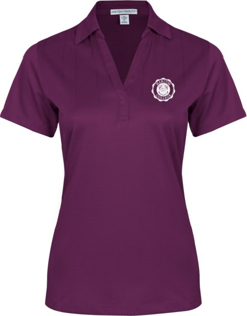 Harcum Womens Performance Fine Jacquard Polo College Seal - ONLINE ONLY