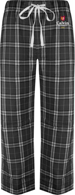 Calvin Univ Flannel Pajama Pant University Logo 1876 Vertical - ONLINE ONLY