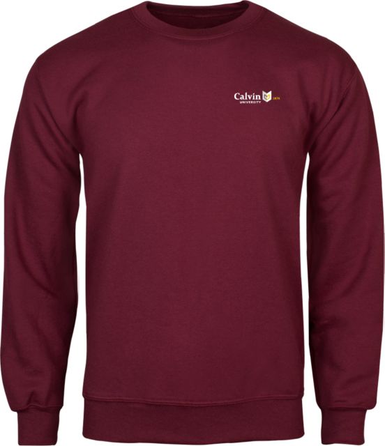Calvin Univ Fleece Crew University Logo 1876 Horizontal - ONLINE ONLY