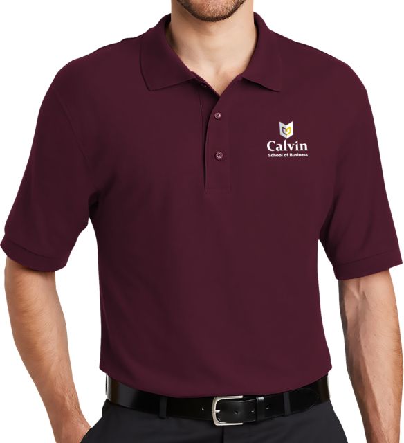 Calvin Univ Easycare Pique Polo School of Business - ONLINE ONLY