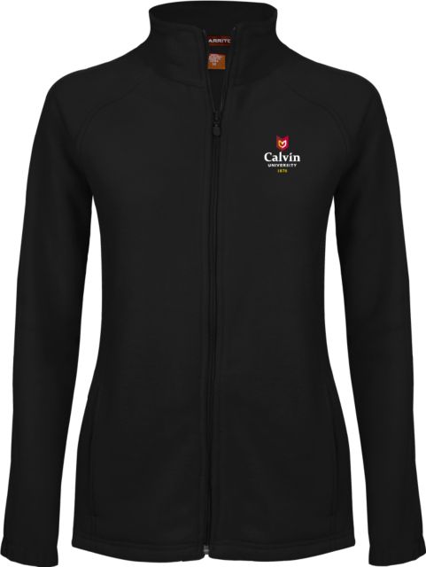 Calvin Univ Ladies Fleece Full Zip Jacket University Logo 1876 Vertical - ONLINE ONLY