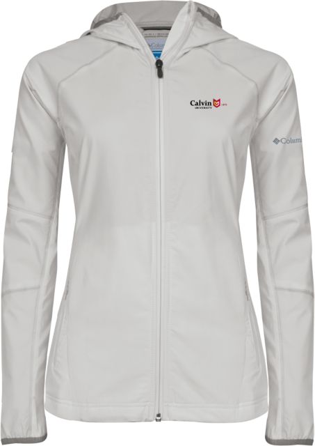 Calvin Univ Columbia Ladies Sweet As Ivory Hooded Jacket University Logo 1876 Horizontal - ONLINE ONLY
