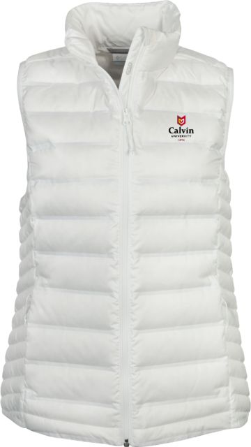 Calvin Univ Columbia Lake 22 Ladies Vest University Logo 1876 Vertical - ONLINE ONLY