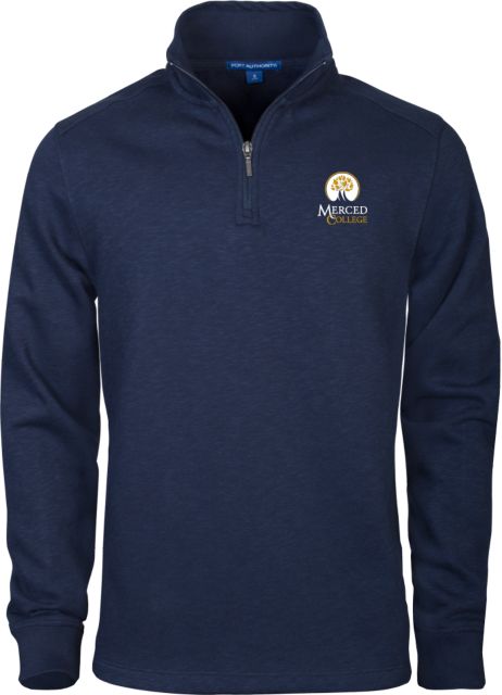 Merced College Slub Fleece 1/4 Zip Pullover Primary Logo Embroidery - ONLINE ONLY