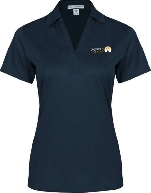 Merced College Ladies Performance Fine Jacquard Polo Secondary Logo Embroidery - ONLINE ONLY