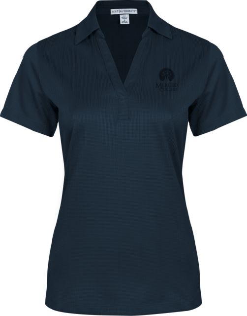 Merced College Ladies Performance Fine Jacquard Polo Primary Logo - ONLINE ONLY