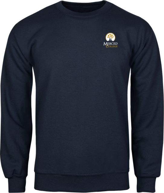 Merced College Fleece Crew Primary Logo Embroidery - ONLINE ONLY