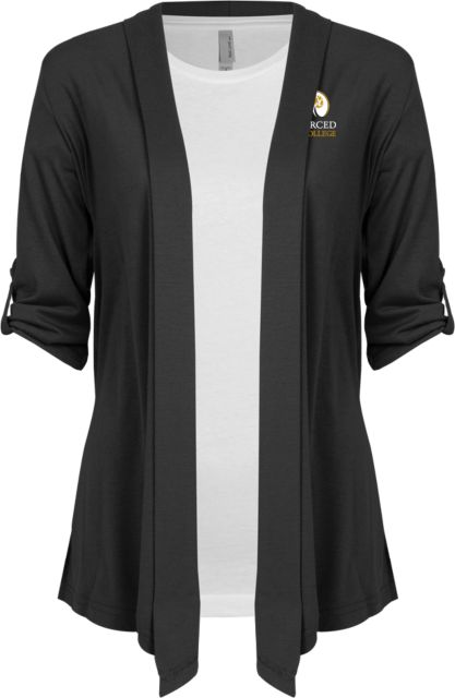 Merced College Ladies Drape Front Cardigan Primary Logo Embroidery - ONLINE ONLY