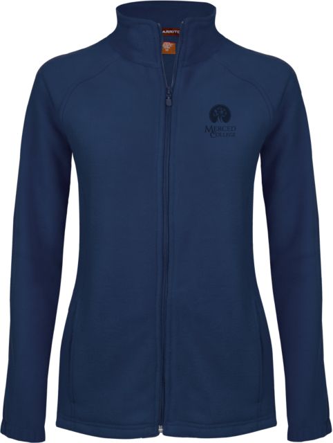 Merced College Ladies Fleece Full Zip Jacket Primary Logo - ONLINE ONLY