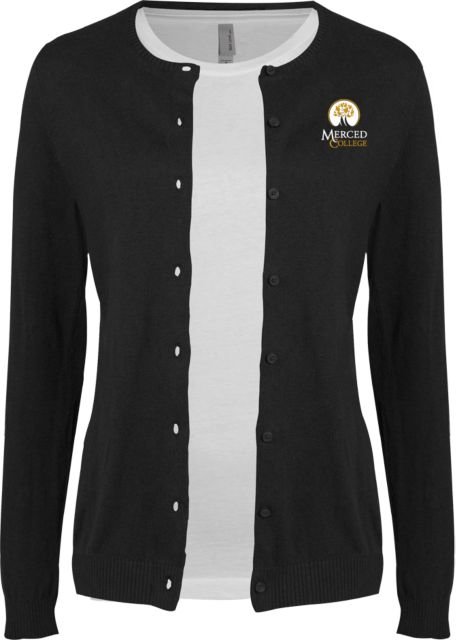Merced College Ladies Cardigan Primary Logo Embroidery - ONLINE ONLY