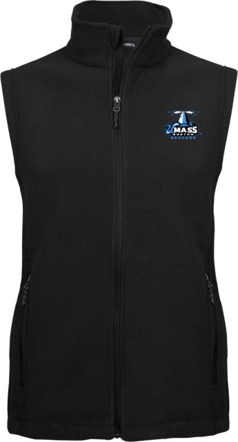 UMass Boston Fleece Full Zip Vest Primary Logo - ONLINE ONLY