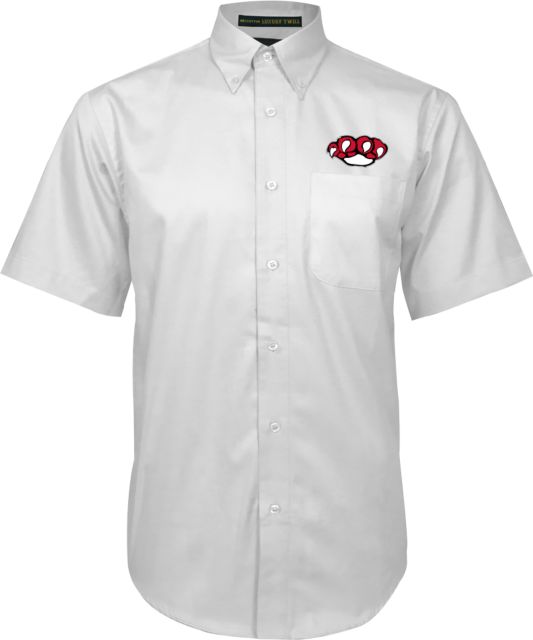 Erie CC Twill Button Down Short Sleeve SUNY Erie Mascot Paw - ONLINE ONLY