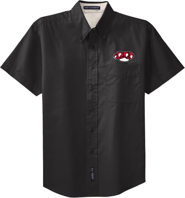 Erie CC Twill Button Down Short Sleeve SUNY Erie Mascot Paw - ONLINE ONLY