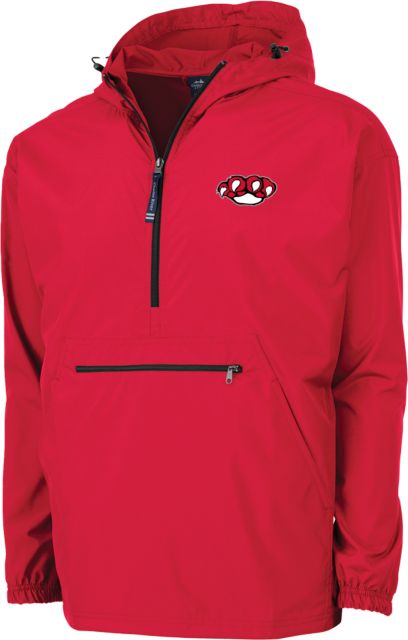 Erie CC Charles River Womens Pack N Go Pullover Jacket SUNY Erie Mascot Paw - ONLINE ONLY