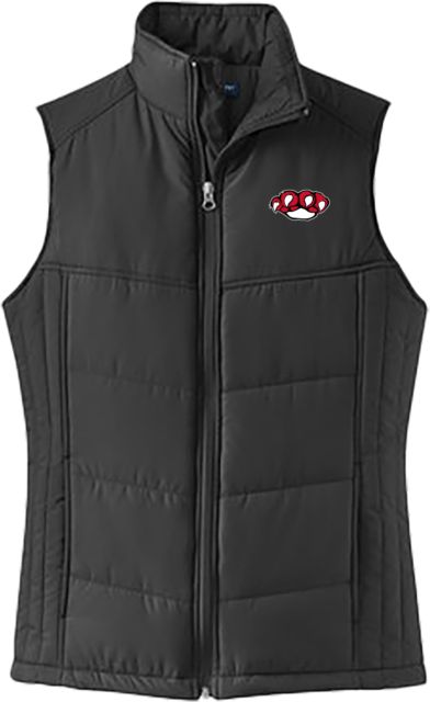 Erie CC Womens Puffer Vest SUNY Erie Mascot Paw - ONLINE ONLY