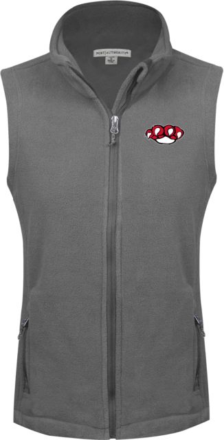 Erie CC Womens Fleece Full Zip Vest SUNY Erie Mascot Paw - ONLINE ONLY
