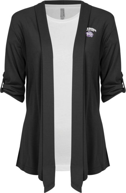 Young Harris Ladies Drape Front Cardigan Official Logo - ONLINE ONLY