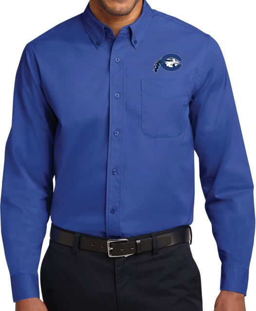 Chowan Twill Button Down Long Sleeve Mascot Logo - ONLINE ONLY