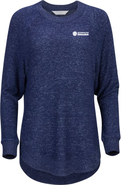 Metropolitan Longview Boxercraft Womens Heather Cuddle Oversized Crew Metropolitan Community College Longview - ONLINE ONLY
